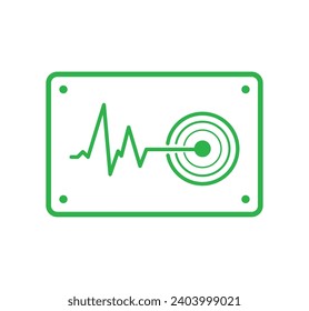 earthquake icon signal of earthquake prone vector isolated