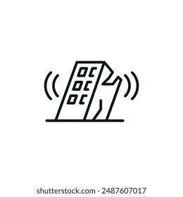 Earthquake icon. Simple earthquake icon for social media, app, and web design. Vector illustration.