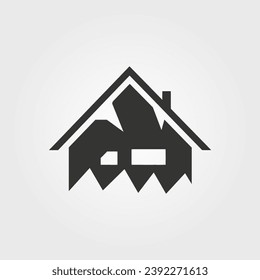 Icono del terremoto - Ilustración vectorial simple