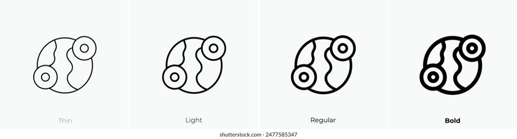 earthquake icon. Thin, Light Regular And Bold style design isolated on white background