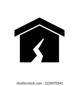 Vektordesign-Vorlage für Erdbeben-Symbol