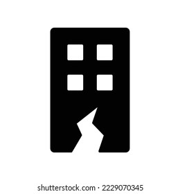 Plantilla de diseño de vector de icono de terremoto