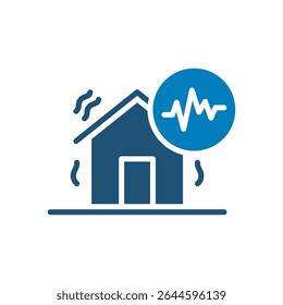 Design vetorial de ícone de terremoto em estilo moderno