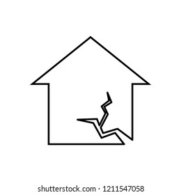 earthquake icon, vector illustration