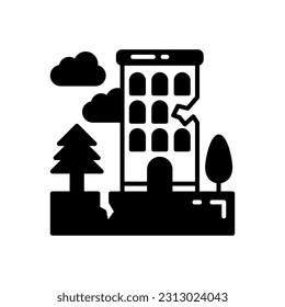 Earthquake icon in vector. Illustration