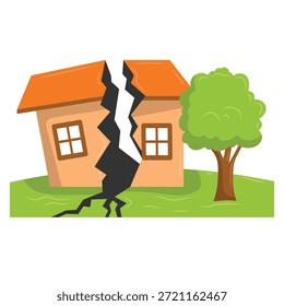 Icono del terremoto, Ilustración vectorial del terremoto, arte del Clip del terremoto, icono del desastre