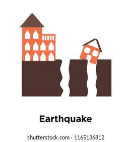 Earthquake icon vector isolated on white background, Earthquake transparent sign , disaster symbols