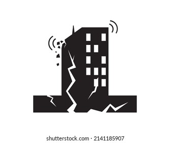 vector de icono de terremoto. conceptos de desastres naturales