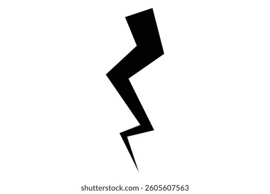 earthquake icon and wall crack icon on white background.