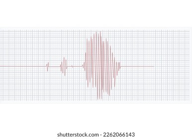 Earthquake line graph. vector illustration