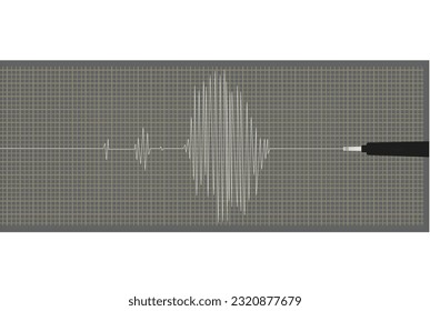 Earthquake line graph. vector illustration