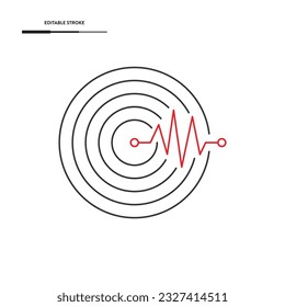 Earthquake Line Icon Vector Design.