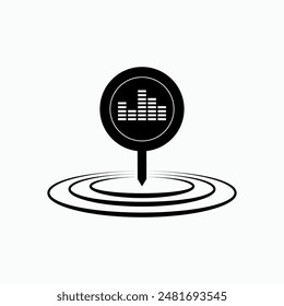 Earthquake Location Icon. Epicentrum Symbol - Vector.