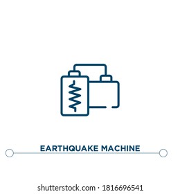 earthquake machine outline vector icon. simple element illustration. earthquake machine outline icon from editable earthquake concept. can be used for web and mobile
