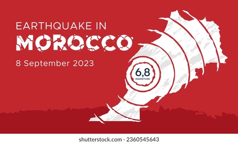 earthquake in morocco 2023, marrakesh. 8 September 2023. Pray for Morocco. Grief