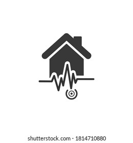 Earthquake Pictogram. Isolated Icon. Weather Vector Illustration