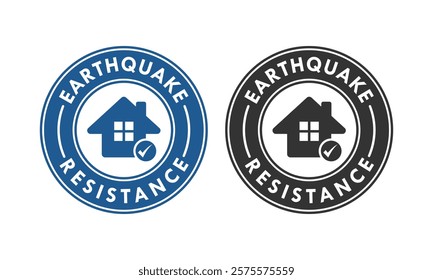 earthquake resistance logo template illustration