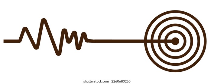 Earthquake Richter scales wave. Earthquake icon, natural disaster icon and Cataclysm infographics. Richter earthquake magnitude scales.