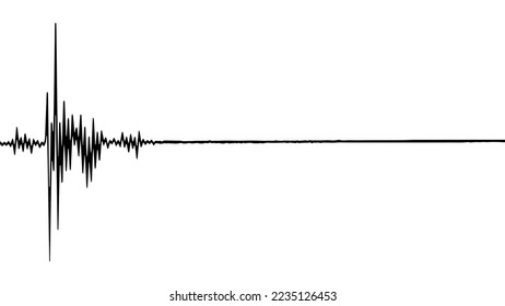 Terremoto sísmico de ondas sísmicas, sismógrafo de terremotos, diagrama de sonido sismológico más rico