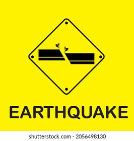 Earthquake Slide Type Sign Logo Designearthquake Stock Vector (Royalty ...