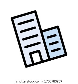 earthquake vector flat color icon 