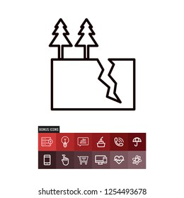 Earthquake vector icon