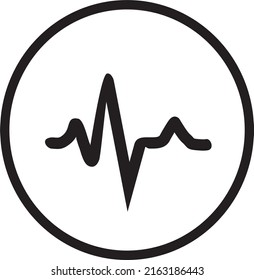 Earthquake vector icon, Heart beating illustrator. EPS