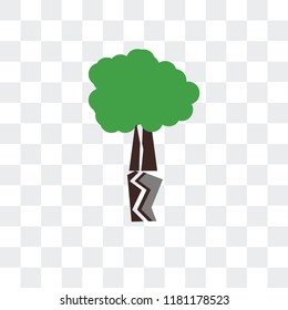 Earthquake vector icon isolated on transparent background, Earthquake logo concept