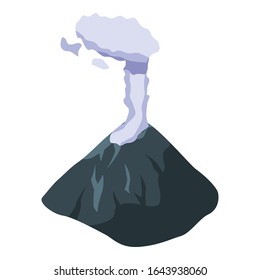 Earthquake volcano icon. Isometric of earthquake volcano vector icon for web design isolated on white background