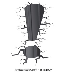 Earthquake warning - vector illustration