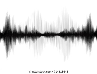 Earthquake Wave on white background,Vibrate and Waving concept,audio wave diagram,design for education and science,Vector Illustration.