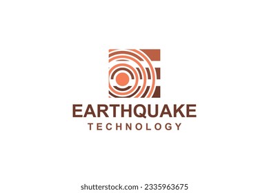 Símbolo de diseño del logotipo de la forma de la onda del terremoto