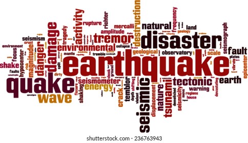 Earthquake Word Cloud Concept Vector Illustration Stock Vector (Royalty ...