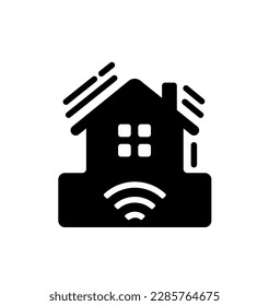 Earthquake-resistant house vector icon illustration