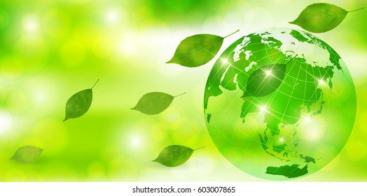 Earth's fresh green leaf background