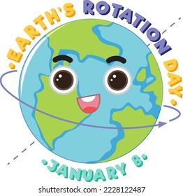 Earth's Rotation Day banner design illustration