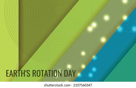 Earth's Rotation Day. Design Suitable For Greeting Card Poster And Banner