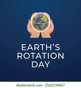 O modelo de design de vetor do Dia de Rotação das Terras é bom para o uso da celebração. Projeto do Dia de Rotação das Terras. design plano. eps 10.