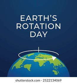 O modelo de design de vetor do Dia de Rotação das Terras é bom para o uso da celebração. Projeto do Dia de Rotação das Terras. design plano. eps 10.