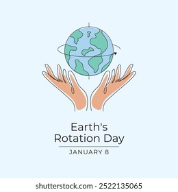 O modelo de design de vetor do Dia de Rotação das Terras é bom para o uso da celebração. Projeto Dia de Rotação de Terras. desenho de linha contínua. eps 10.