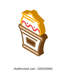 earthware clay crockery isometric icon vector. earthware clay crockery sign. isolated symbol illustration