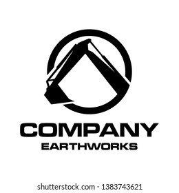 earthworks logo concept black and white