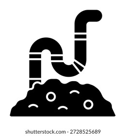 Ícone de minhoca estilo sólido transparente