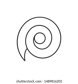 Earthworm minimal line icon vector