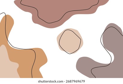 Abstrato terroso de formas e linhas.