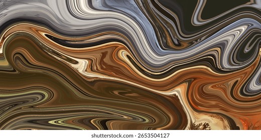 Textura abstrata terrestre com tons marrons, dourados e verdes fluindo, evocando paisagens naturais. Ideal para design orgânico e temas inspirados na natureza.