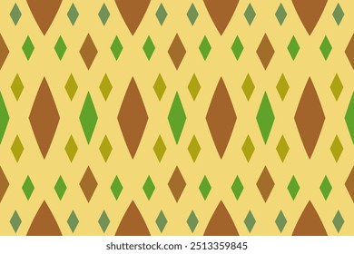 Earthy Brown and Yellow Pattern: Warm Geometric Design for Fashionable Textiles and Rustic Home Decor