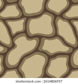 An earthy cracked-soil texture with seamless transitions, echoing parched terrain and natural erosion. The color and structure are perfect for geology, climate, and distressed surface concepts.