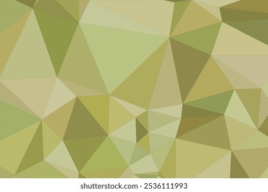 Fundo Poligonal Verde Terroso Abstrato com Padrão Triangular Geométrico Sutil para Designs Modernos.