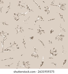 Padrão imprimível terroso e biológico. Minimalista chintz Ideias padrão sem emenda para têxtil, decoração de casa, folheto, cartaz, banner, modelo. Ilustração de vetor.
